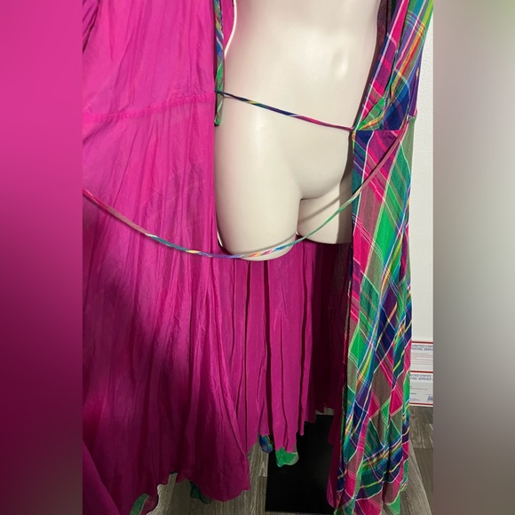 Polo Ralph Lauren Vibrant Plaid Maxi Wrap Dress - Picture 5 of 14